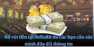 Các thao tác rút tiền Helo88